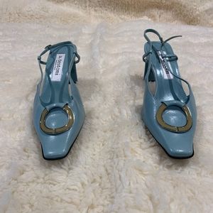 A. Testoni Teal Heels